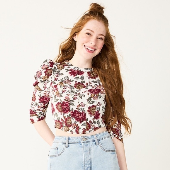 SO Crop Renaissance Puff Sleeve | SIZE XS - Picture 2 of 8